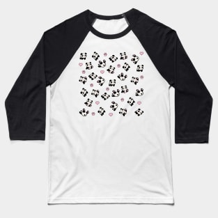 Panda Pattern Baseball T-Shirt